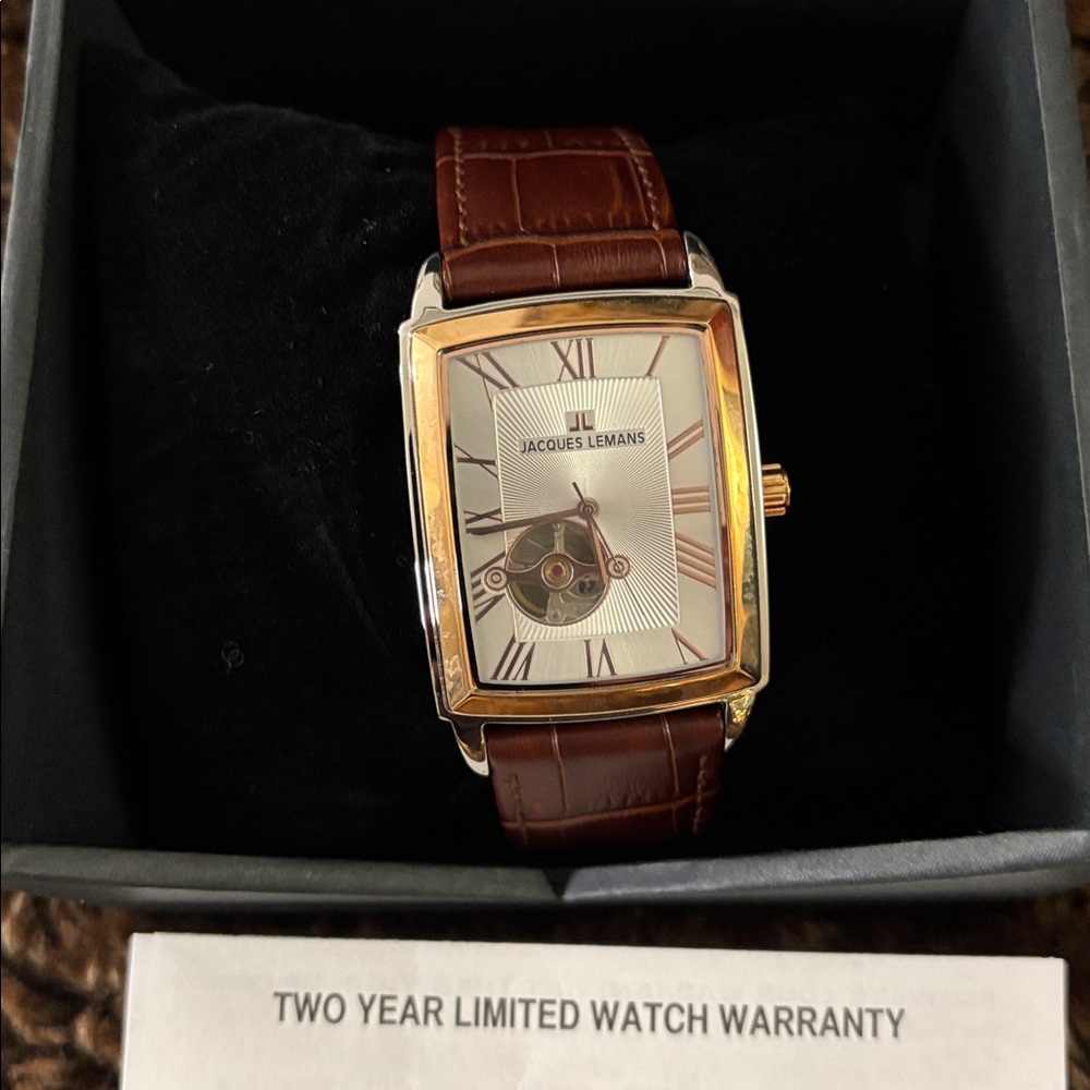 Automatic Jacques Lemans Men’s Vintage-Style Watch Austria/Swiss Movement - Picture 12 of 13